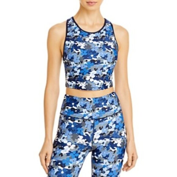 Aqua Womens Sports Bra XS Camo Blue Polyester/Spandex Yoga Athletics NWT - Picture 2 of 4